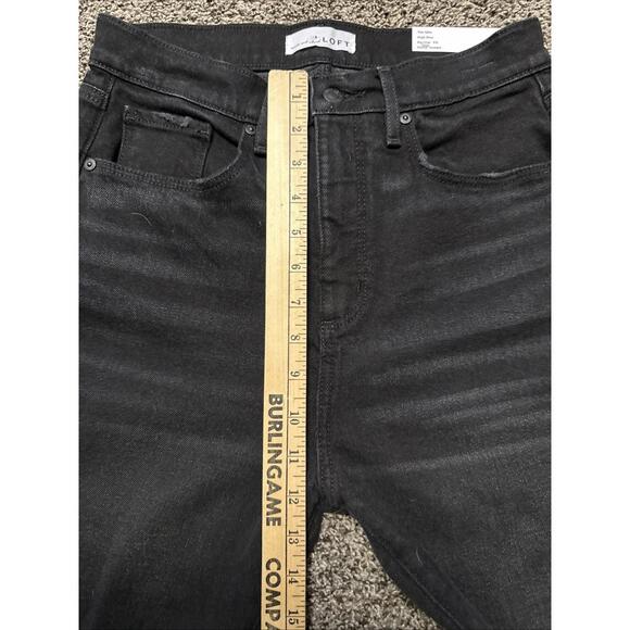 NWT Loft The Slim Woman’s 6/28 High Rise Regular‎ Fit Black Denim 28x25 - Picture 8 of 9